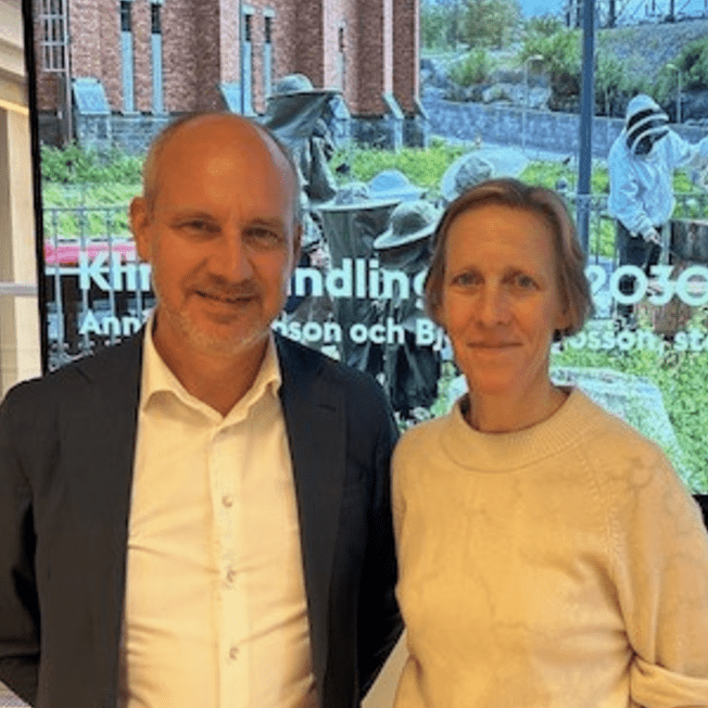 Björn Hugosson, klimatchef och Annika Jacobson, klimatgeneral, leder Stockholms stads klimatarbete för Klimatneutrala Stockholm 2030.