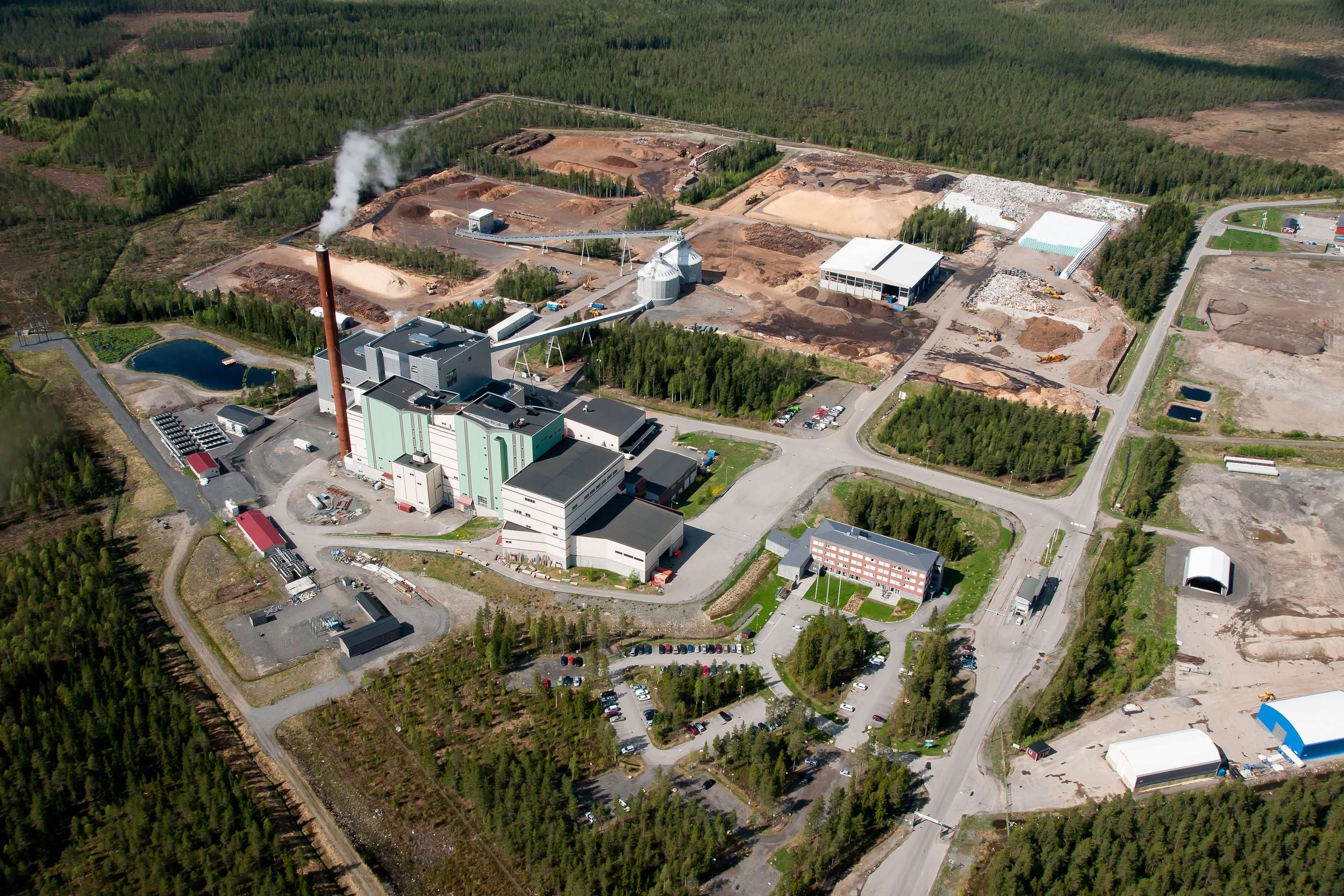 Dåva CHP plant. Aerial view. Photo:Lars Lind (090-161349). May be used freely by UE