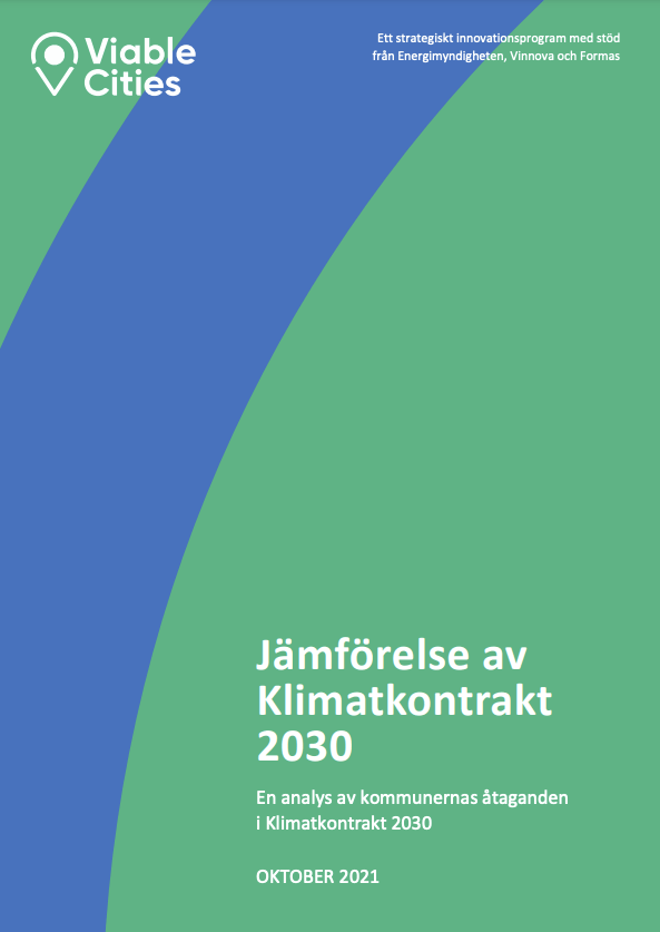 Comparative analysis of Climate City Contract 2030