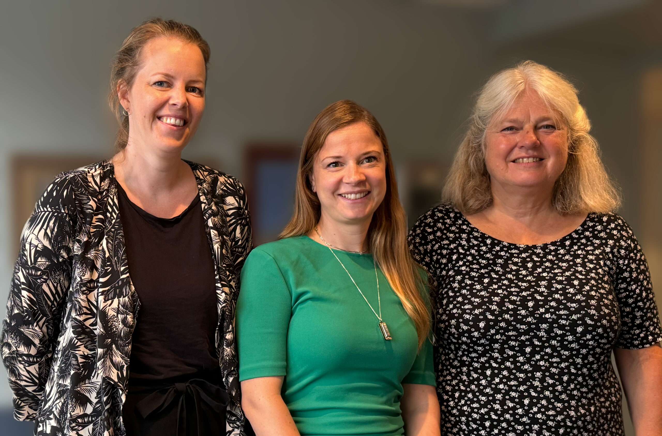 Karin Hagberg, hållbarhetsansvarig Familjebostäder; Anna Zajc, verksamhetsutvecklare Poseidon och Joa Ivarsson hållbarhetsansvarig Framtiden Byggutveckling.