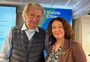 Anders Wijkman, Viable Cities ordförande, och programchef Olga Kordas