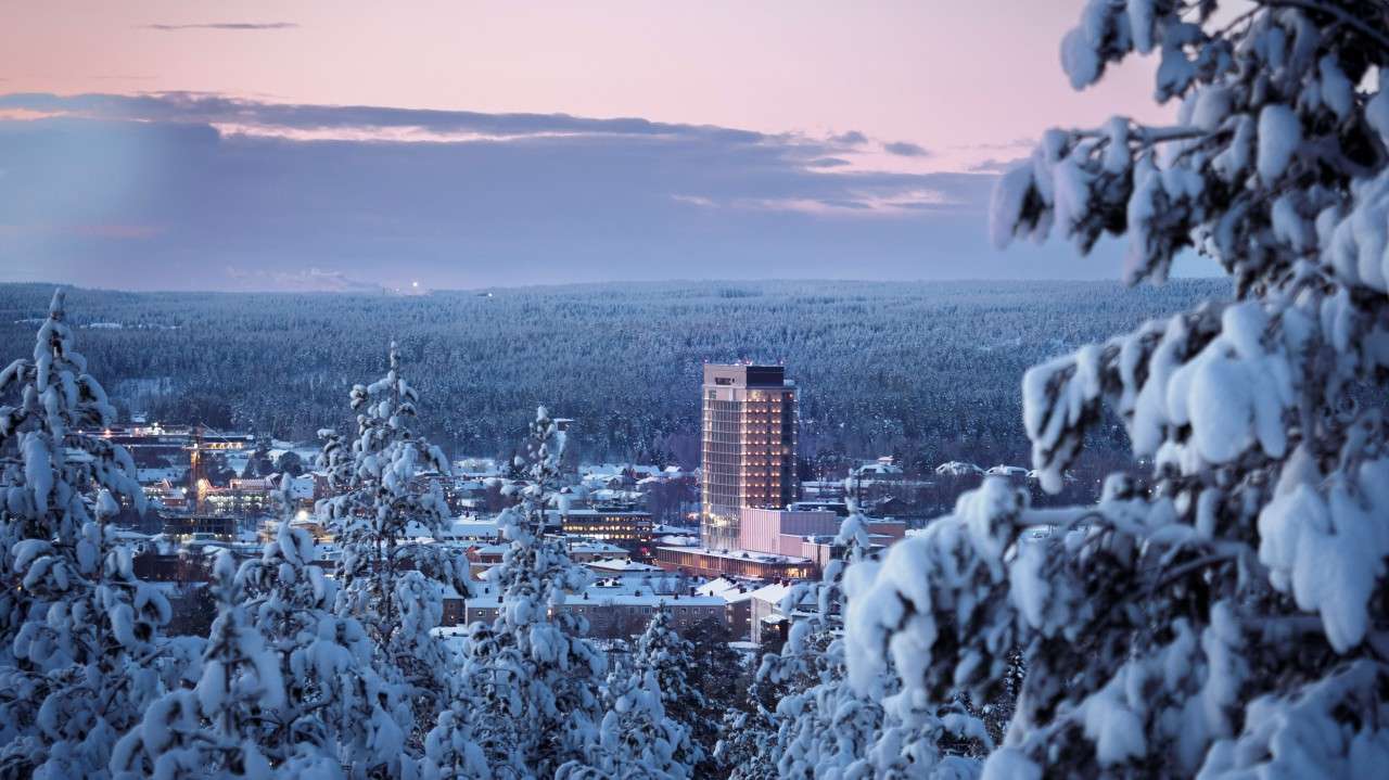 På bilden: Ett vintrigt Skellefteå. 