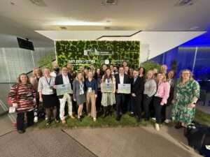 Svenska deltagare och delar av Viable Cities programteam på Cities Mission-konferens i Vilnius i maj.